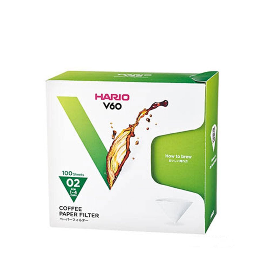 Paper Filter V60 02 Box - White 100 Sheets - Bellas Coffee Lab